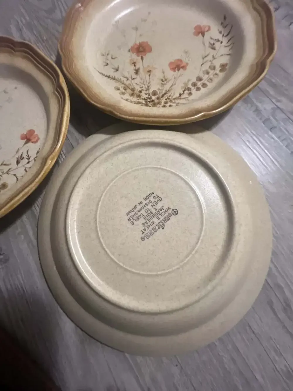 Mikasa Whole Wheat Jardiniere Stoneware Salad Plates E8016 (Set of 3)